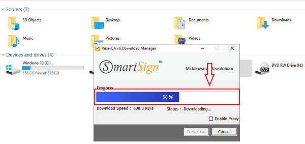 Hướng dẫn cài đặt thiết bị USB Token VINA-CA